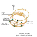 Diamond Bracelet Suit Rhinestone Chain Bracelet Four-piece Set For Women