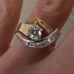 Personalized Creative Zircon Ring European And American 18K Gold Plated