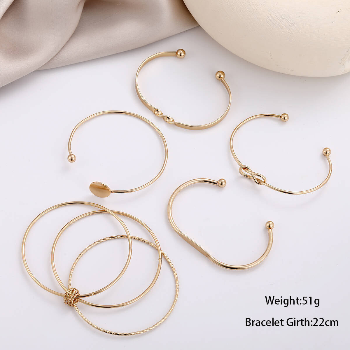Creative Simple Temperament Lady Twisted Hip Hop Style Bracelet
