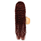 Fashion Front Lace Wine Red Long Curly Wig