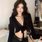 Lace-up Sun Protection Coat For Women Summer Sexy Slim-fit Crop-top