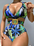 Women's One-piece High Waist With Straps Bikini Swimsuit