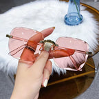 Rimless Square Sunglasses For Women