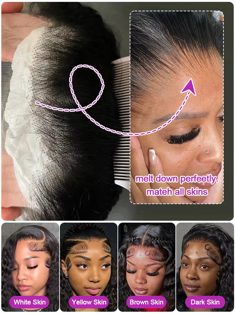 13x6 360 Hd Lace Frontal Wig Loose Deep Wave Wigs Brazilian Women Curly Human Hair 40 46Inch Water Wave 13x4 Lace Front Wig 300%