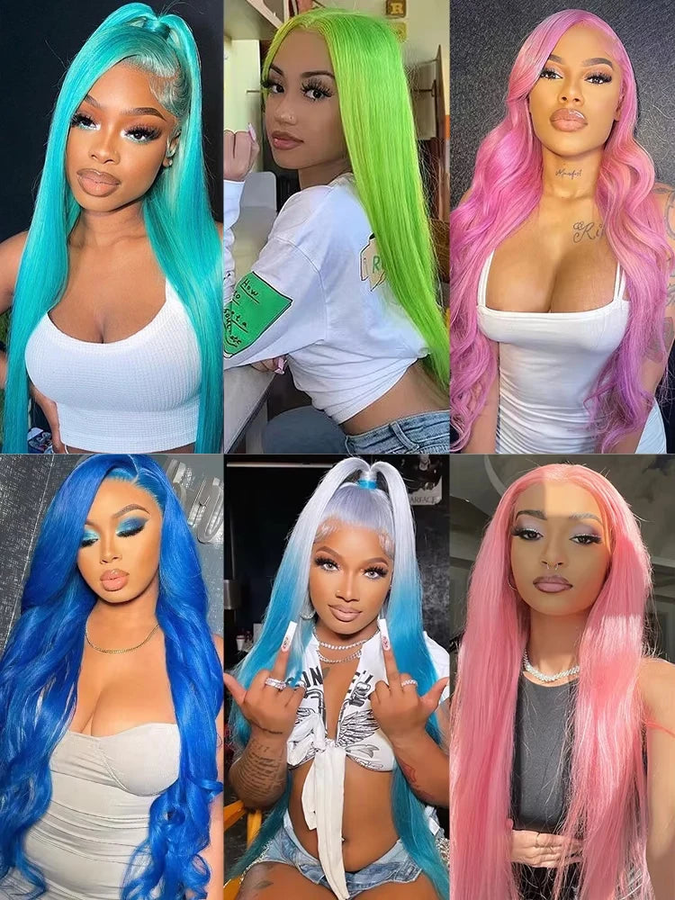 13x4 13x6 360 HD Transparent 613 Honey Blonde Color Lace Front Human Hair Wigs for Women Raw Brazilian Straight Lace Frontal Wig