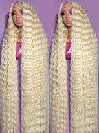 250% 40 42 Inch Water Deep Wave 613 Blonde HD Lace Frontal Wig 13×6 Colored Kinky Curly Wigs 13x5 Raw Lace Front Human Hair Wigs