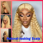 250% 40 42 Inch Water Deep Wave 613 Blonde HD Lace Frontal Wig 13×6 Colored Kinky Curly Wigs 13x5 Raw Lace Front Human Hair Wigs