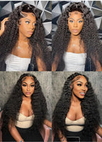 40 Inch Deep Wave Frontal Wig Transparent 13x4 13x6 HD Lace Frontal Human Hair Wigs Curly Human Hair Lace Frontal Wigs For Women
