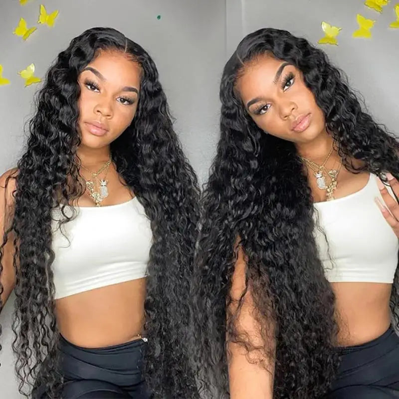 40 Inch Deep Wave Frontal Wig Transparent 13x4 13x6 HD Lace Frontal Human Hair Wigs Curly Human Hair Lace Frontal Wigs For Women