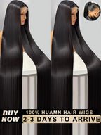 200% Long 40 Inch Bone Straight Human Hair Wigs 13x5 HD Lace Frontal Wig 13x6 Brazilian Black 360 Full Lace Front Human Hair Wig