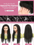 40 50 Inch Water Wave Curly Lace Front Wigs 13x4 13x6 HD Deep Wave Lace Frontal Wig 7x5 Glueless Human Hair Wigs For Women 300%