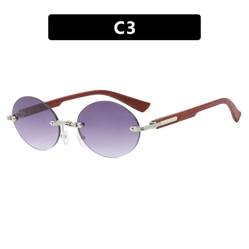 Women's All-match Frameless Trimming Oval Sunglasses
