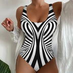 Women's One-piece Bikini Swimsuit With Printed Design