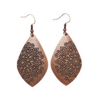 Retro Women's Fashion Personalized Printed Earrings