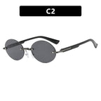 Women's All-match Frameless Trimming Oval Sunglasses