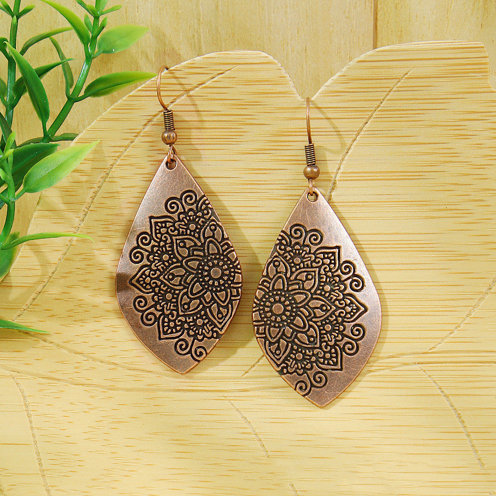 Retro Women's Fashion Personalized Printed Earrings