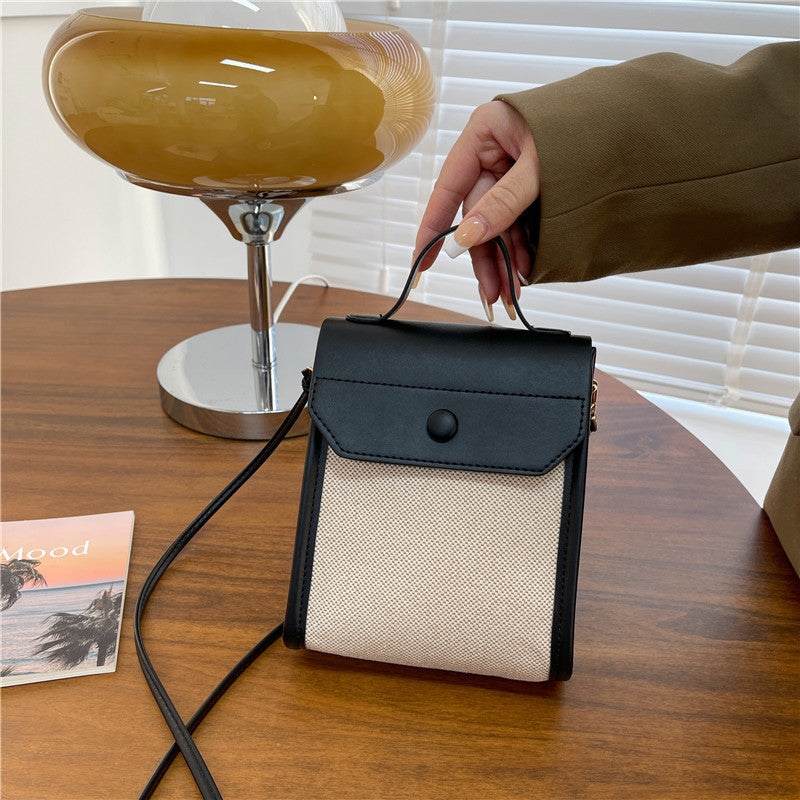 Simple Small Square Fashion Colorblock Shoulder Messenger Bag