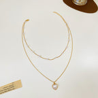 Women's Simple Double Layer Pearl Necklace